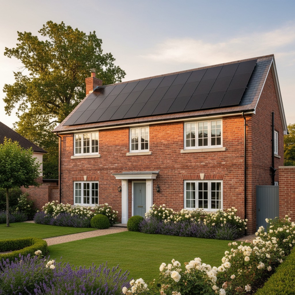 A UK home fitted with solar panels